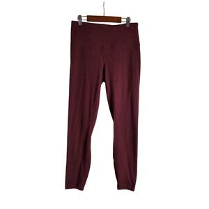 Yogalicious Lux Womens High Waist Leggings Burgundy Heathered Space Dye Medium